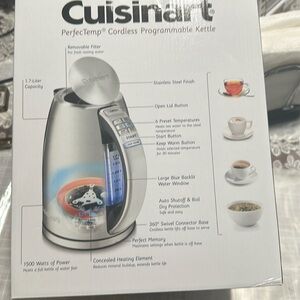 COPY - Cuisinart Perfectemp Programmable Stainless Steel Electric Kettle Light …